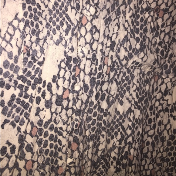 Velvet Heart Button Up Snakeskin Print top - Picture 5 of 5